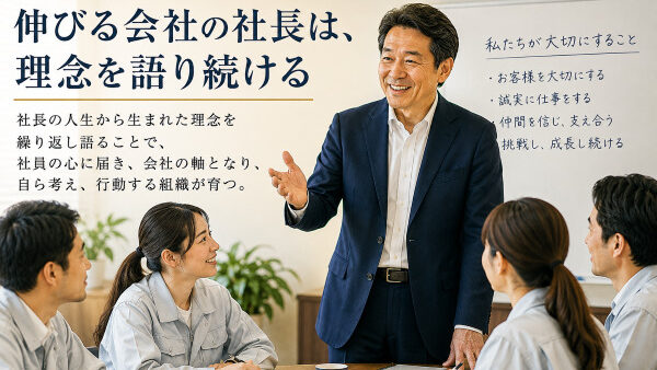 伸びる会社の社長は、理念を語り続ける