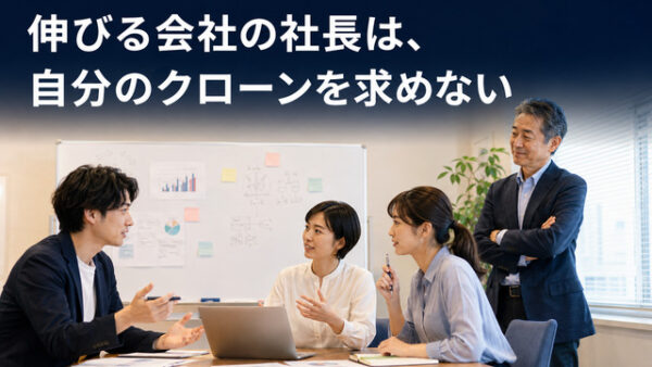伸びる会社の社長は、自分のクローンを求めない