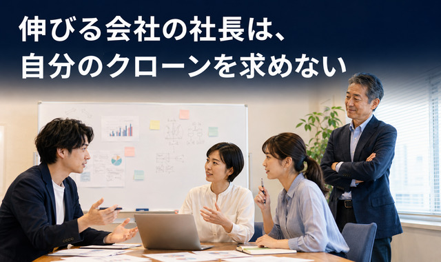 伸びる会社の社長は、自分のクローンを求めない