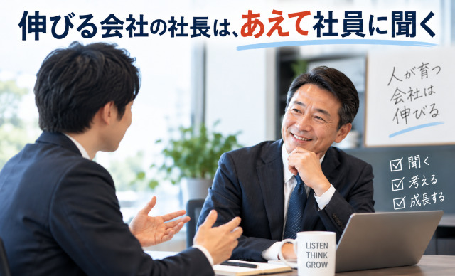伸びる会社の社長は、あえて社員に聞く